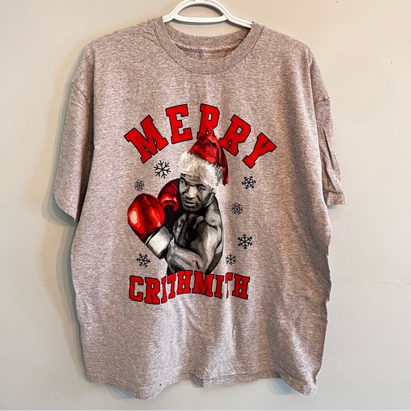 XL Men's Mike Tyson Merry Crithmith Shirt Official Graphic Print Xmas Christmas - Picture 3 of 5